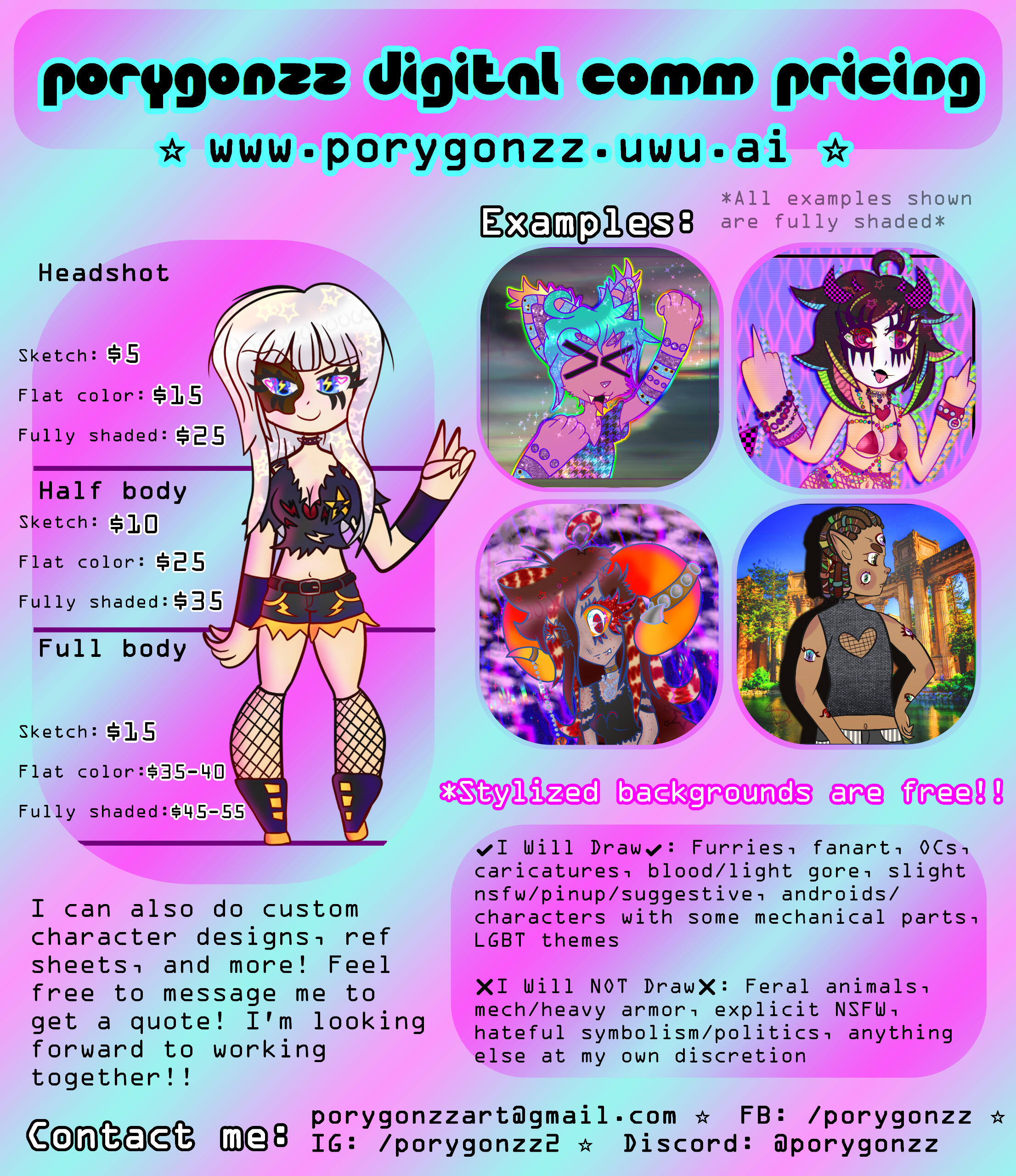 Customs/character designs and ref sheets